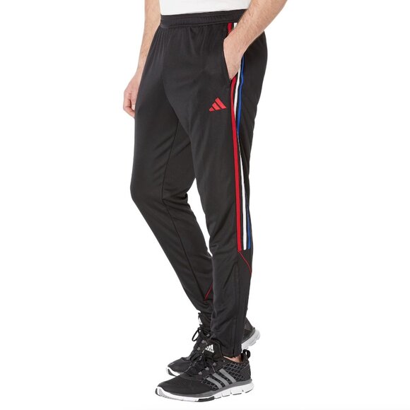NWT Adidas Mens Tiro Track Pant Black/Team Power Red size L - Picture 1 of 5